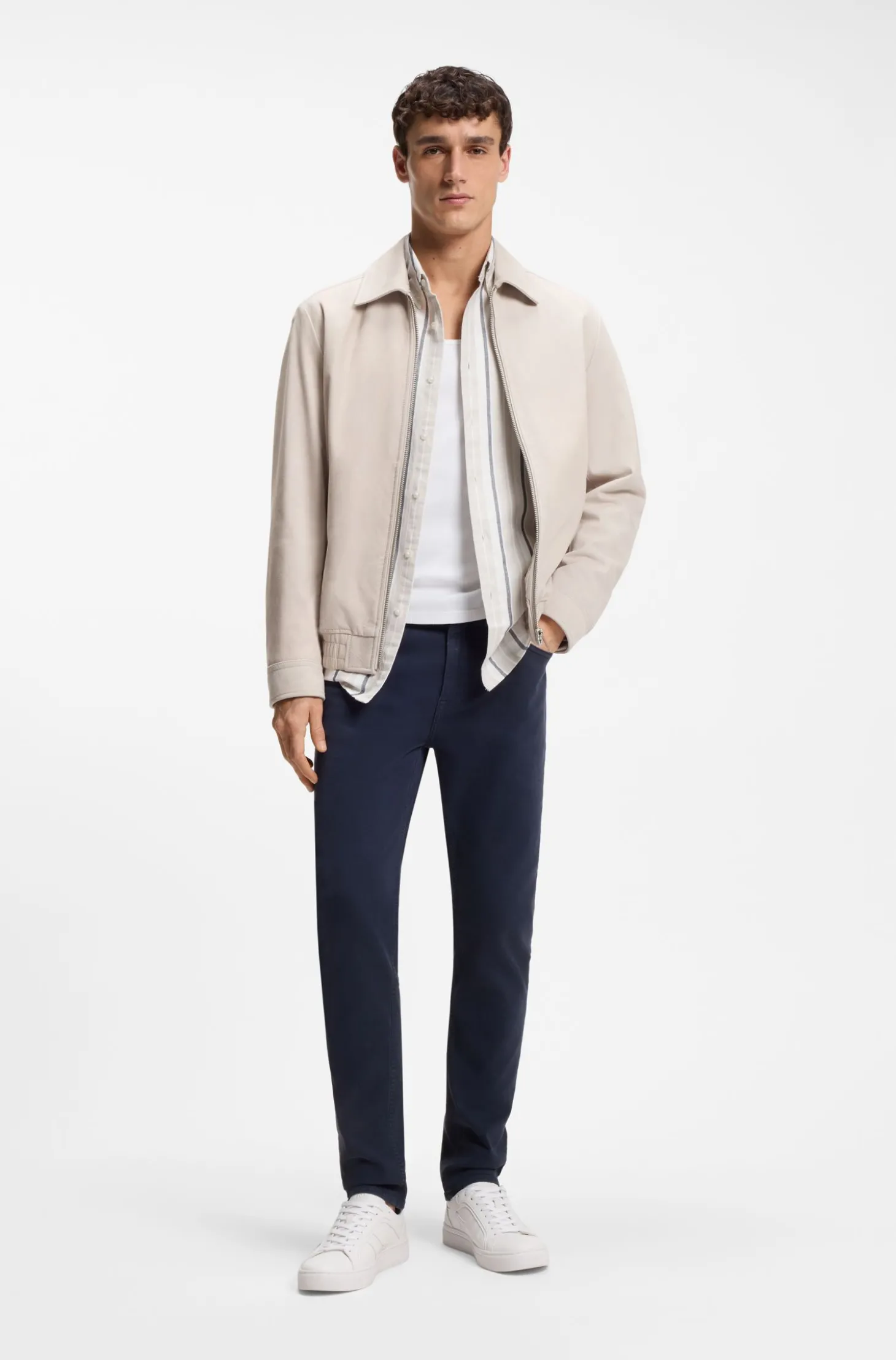 Blouson aus weichem Veloursleder