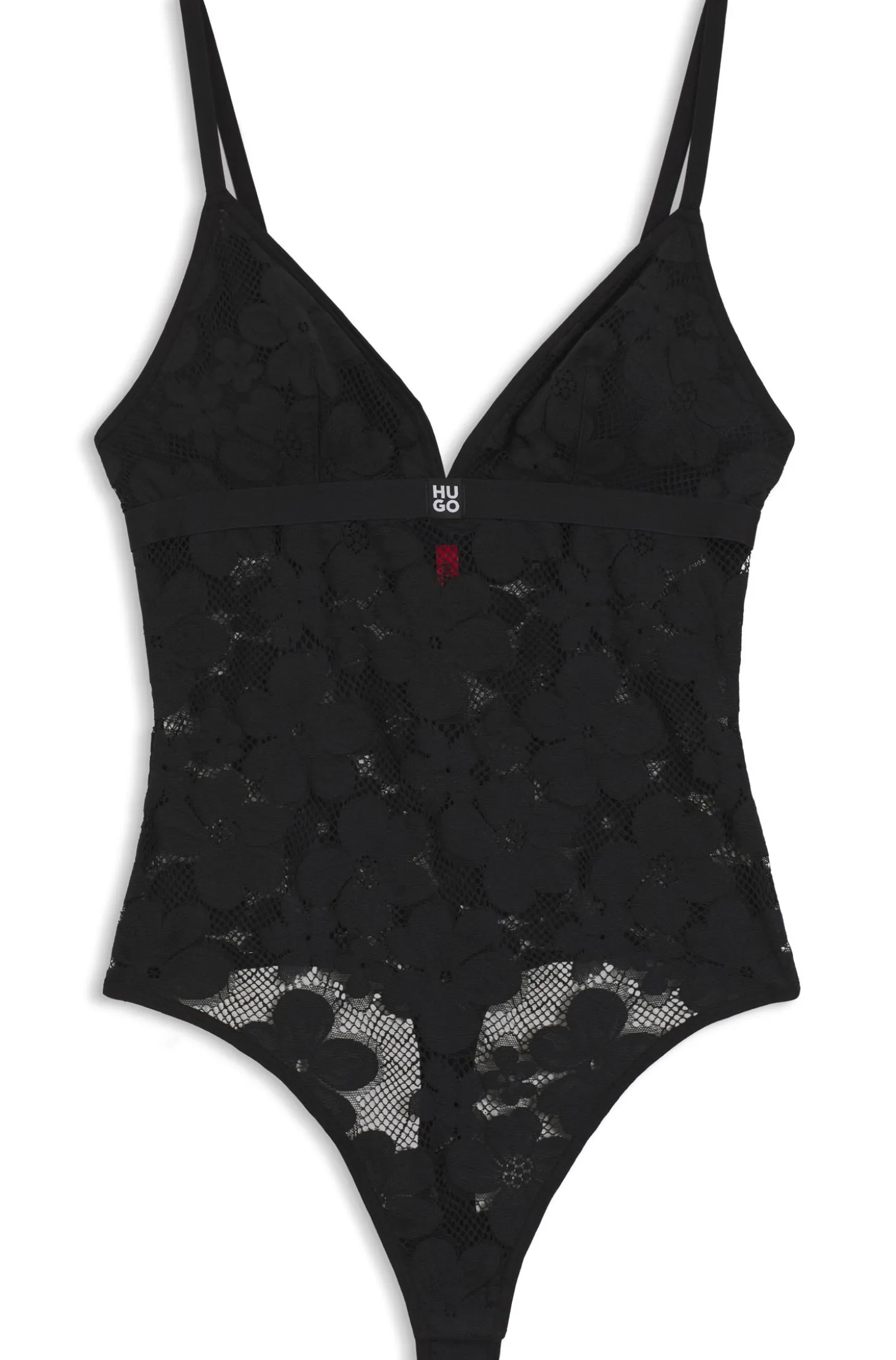 Body aus floraler Spitze mit Stack-Logo