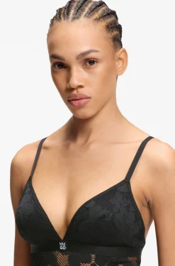 Body aus floraler Spitze mit Stack-Logo