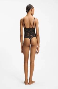 Body aus floraler Spitze mit Stack-Logo