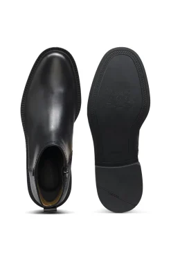 Boots aus Leder mit Logo-Detail