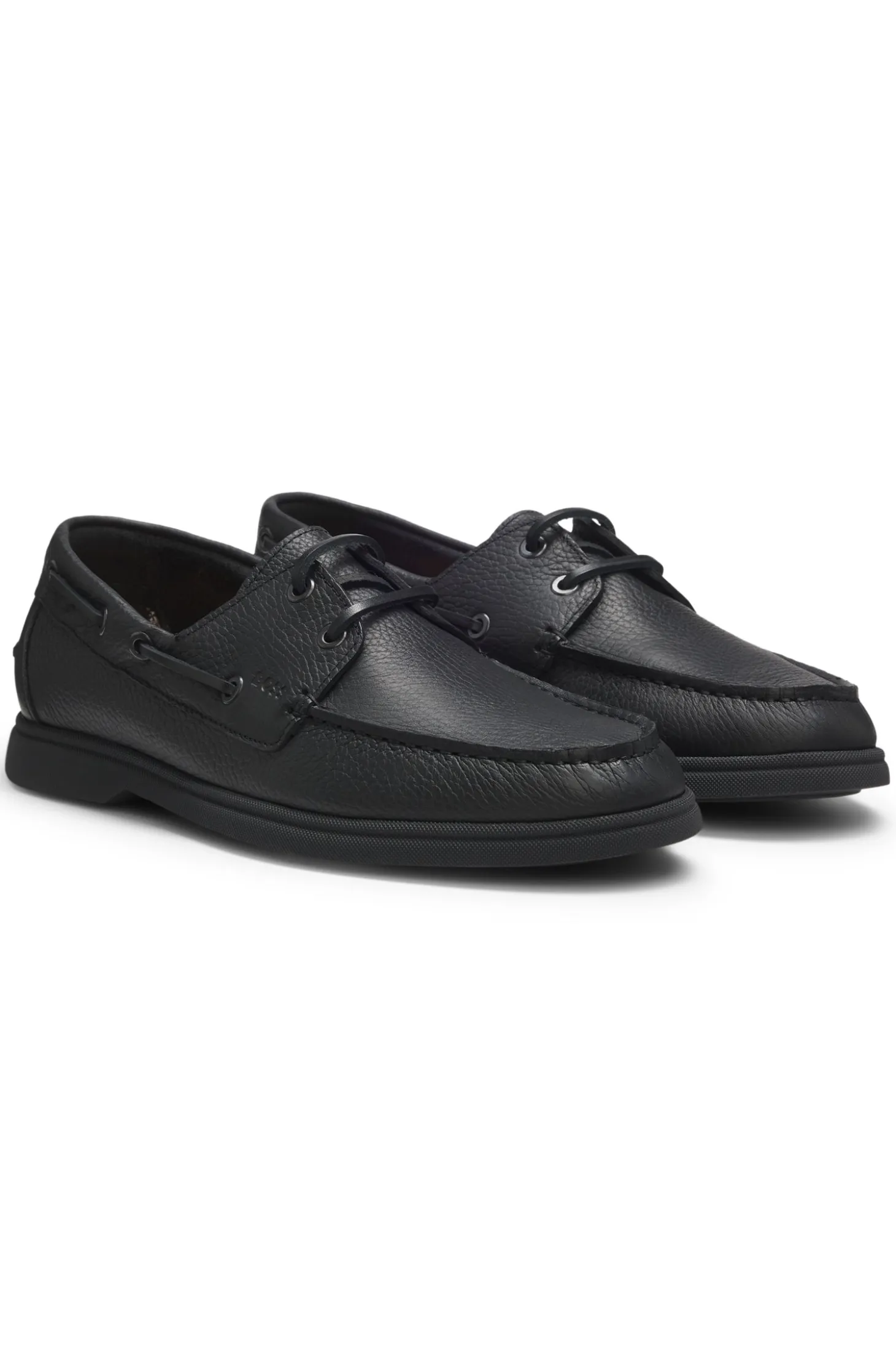 Bootsschuhe aus gewalktem Leder