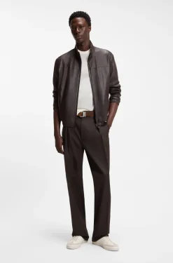 BOSS BY BECKHAM Bundfaltenhose aus Baumwolle