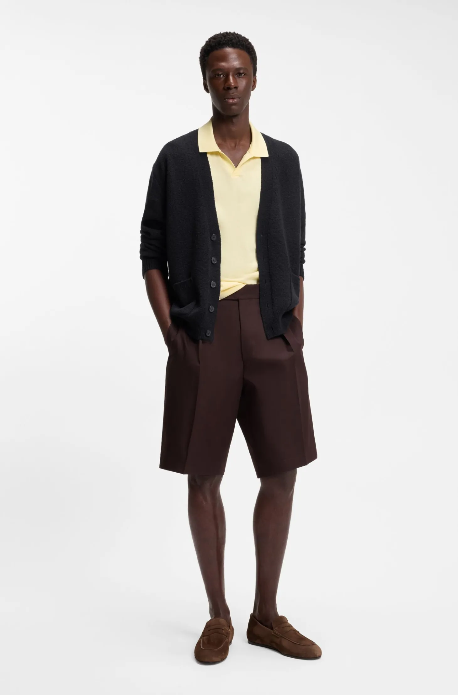BOSS BY BECKHAM Cardigan aus Baumwoll-Mix