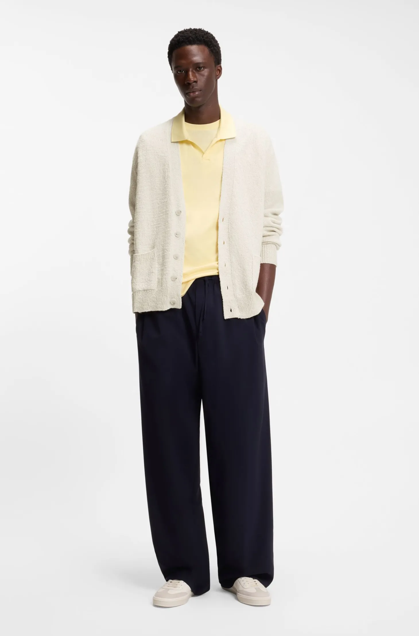 BOSS BY BECKHAM Cardigan aus Baumwoll-Mix