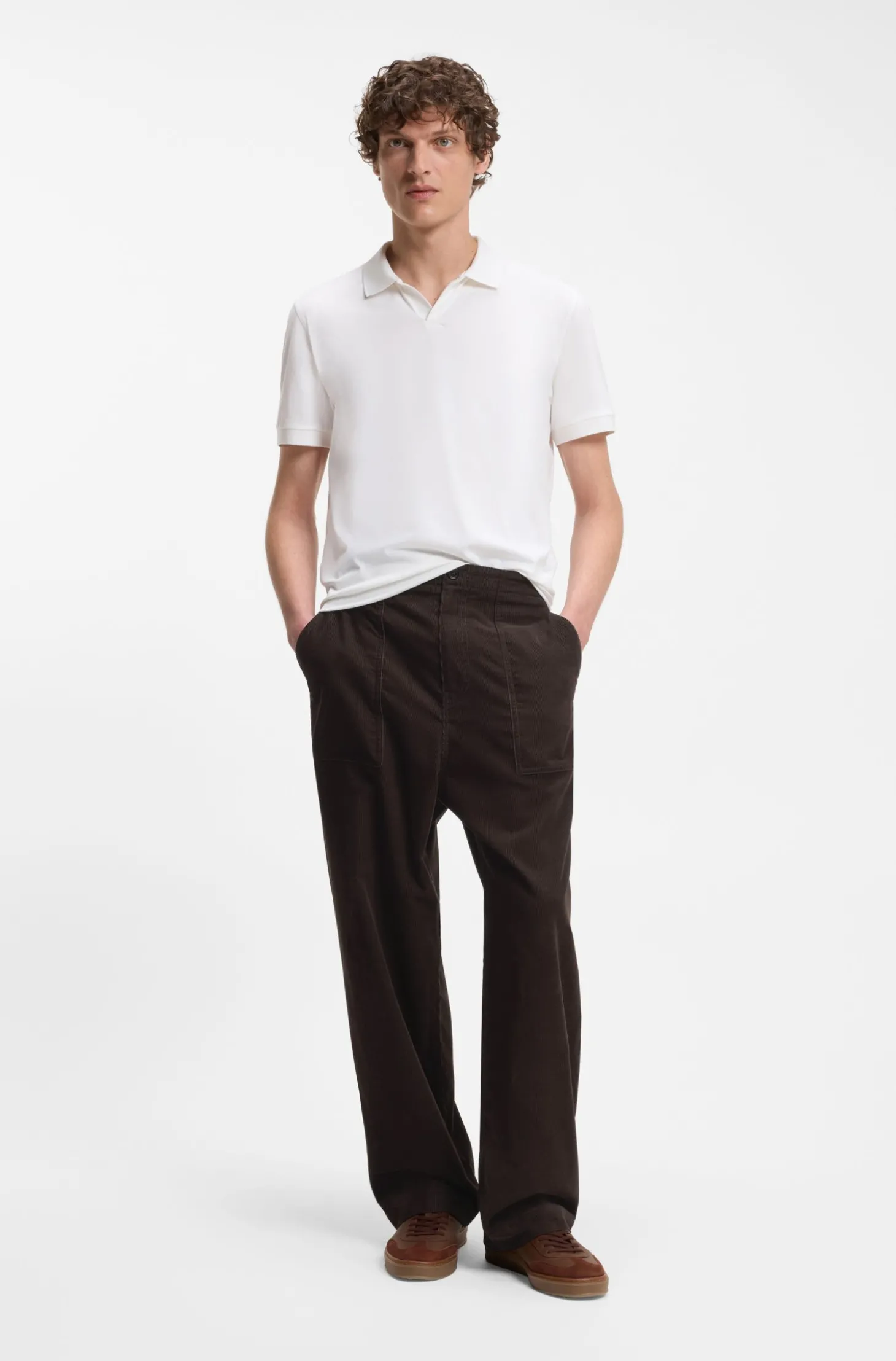 BOSS BY BECKHAM Hose aus Stretch-Baumwoll-Cord