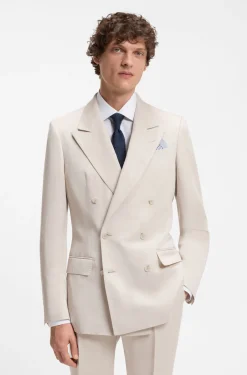 BOSS BY BECKHAM Krawatte mit Leinen und Tussahseide