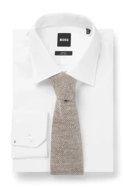 BOSS BY BECKHAM Krawatte mit Leinen und Tussahseide