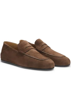 BOSS BY BECKHAM Pennyloafer aus Veloursleder