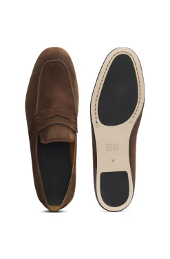 BOSS BY BECKHAM Pennyloafer aus Veloursleder