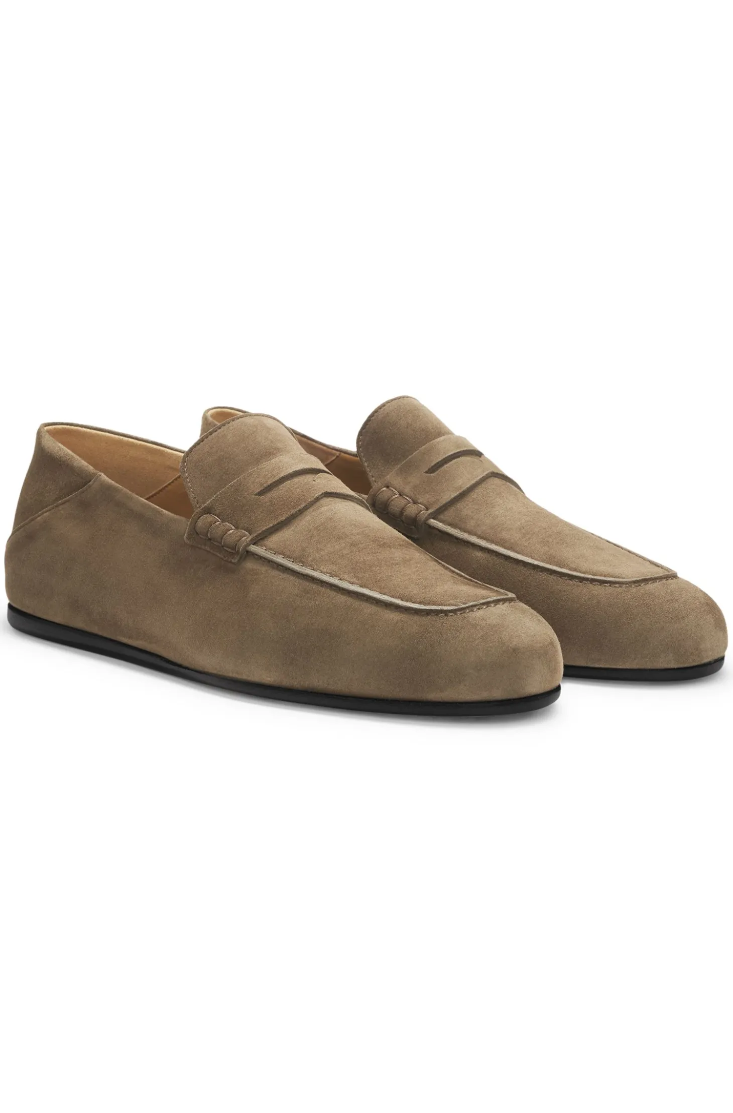 BOSS BY BECKHAM Pennyloafer aus Veloursleder