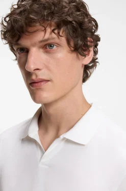BOSS BY BECKHAM Poloshirt aus Baumwoll-Mix mit Seide