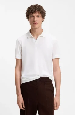 BOSS BY BECKHAM Poloshirt aus Baumwoll-Mix mit Seide