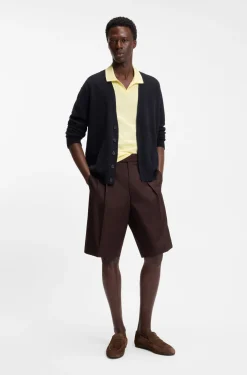 BOSS BY BECKHAM Poloshirt aus Baumwoll-Mix mit Seide