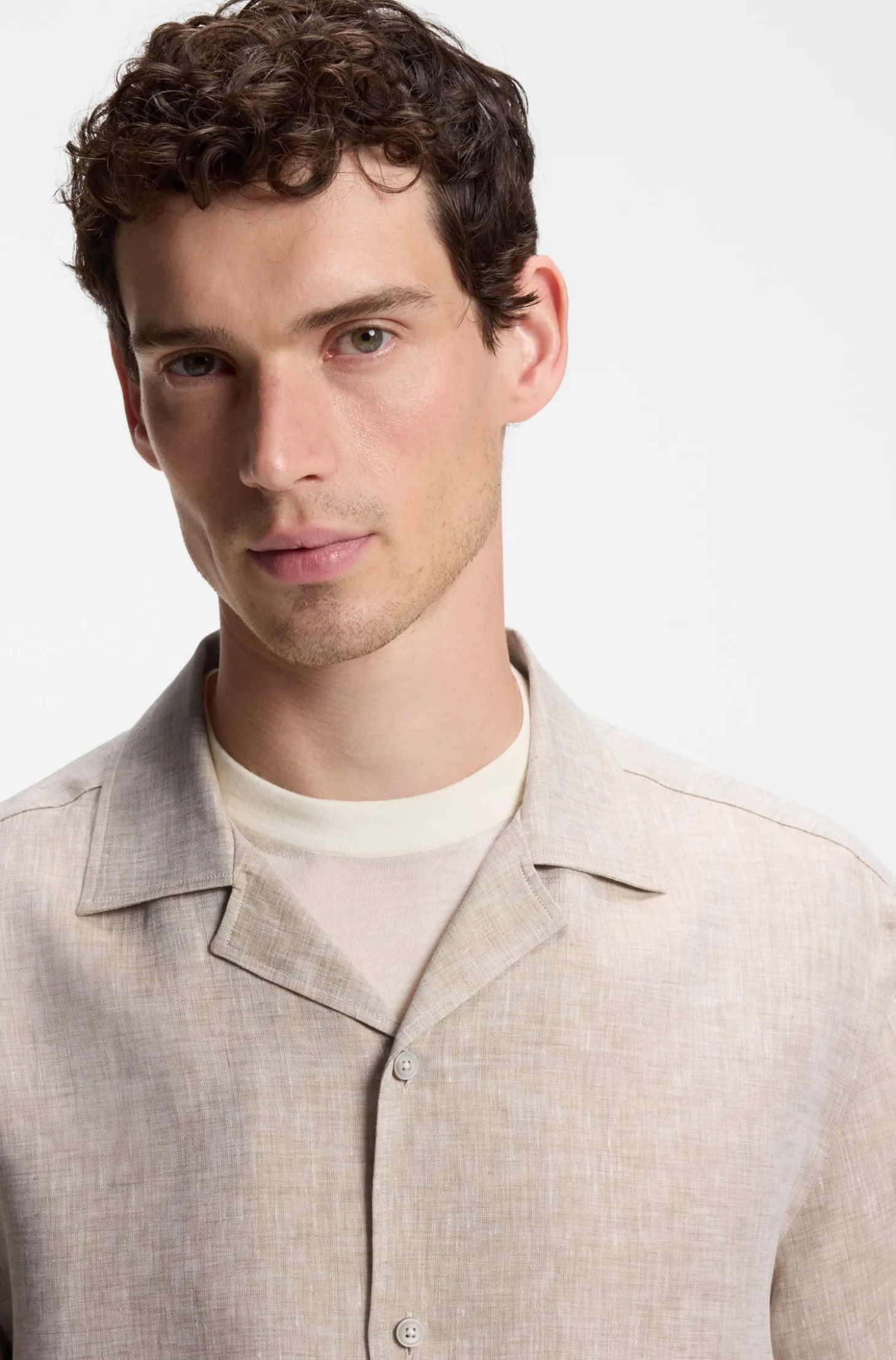 BOSS BY BECKHAM Relaxed-Fit Hemd aus Leinen