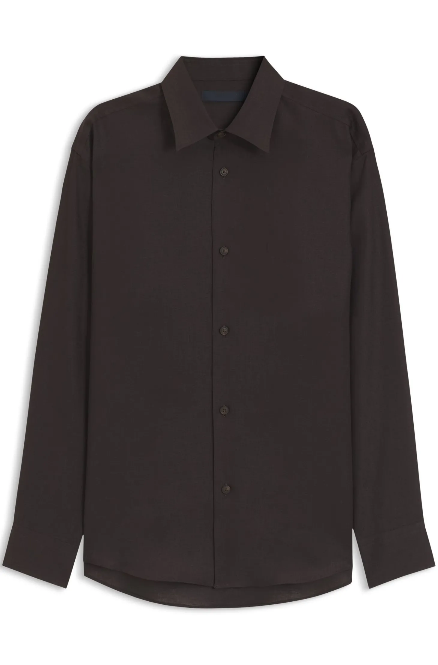 BOSS BY BECKHAM Relaxed-Fit Hemd aus Leinen