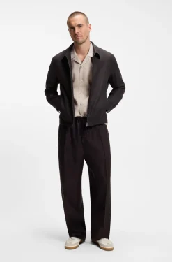 BOSS BY BECKHAM Relaxed-Fit Jacke aus Leinen