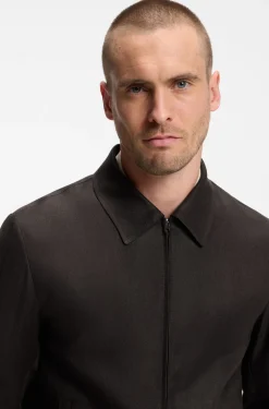 BOSS BY BECKHAM Relaxed-Fit Jacke aus Leinen
