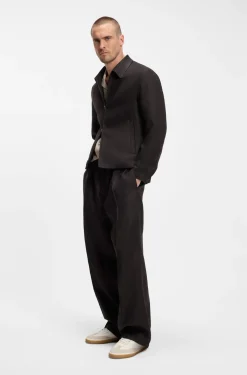 BOSS BY BECKHAM Relaxed-Fit Jacke aus Leinen