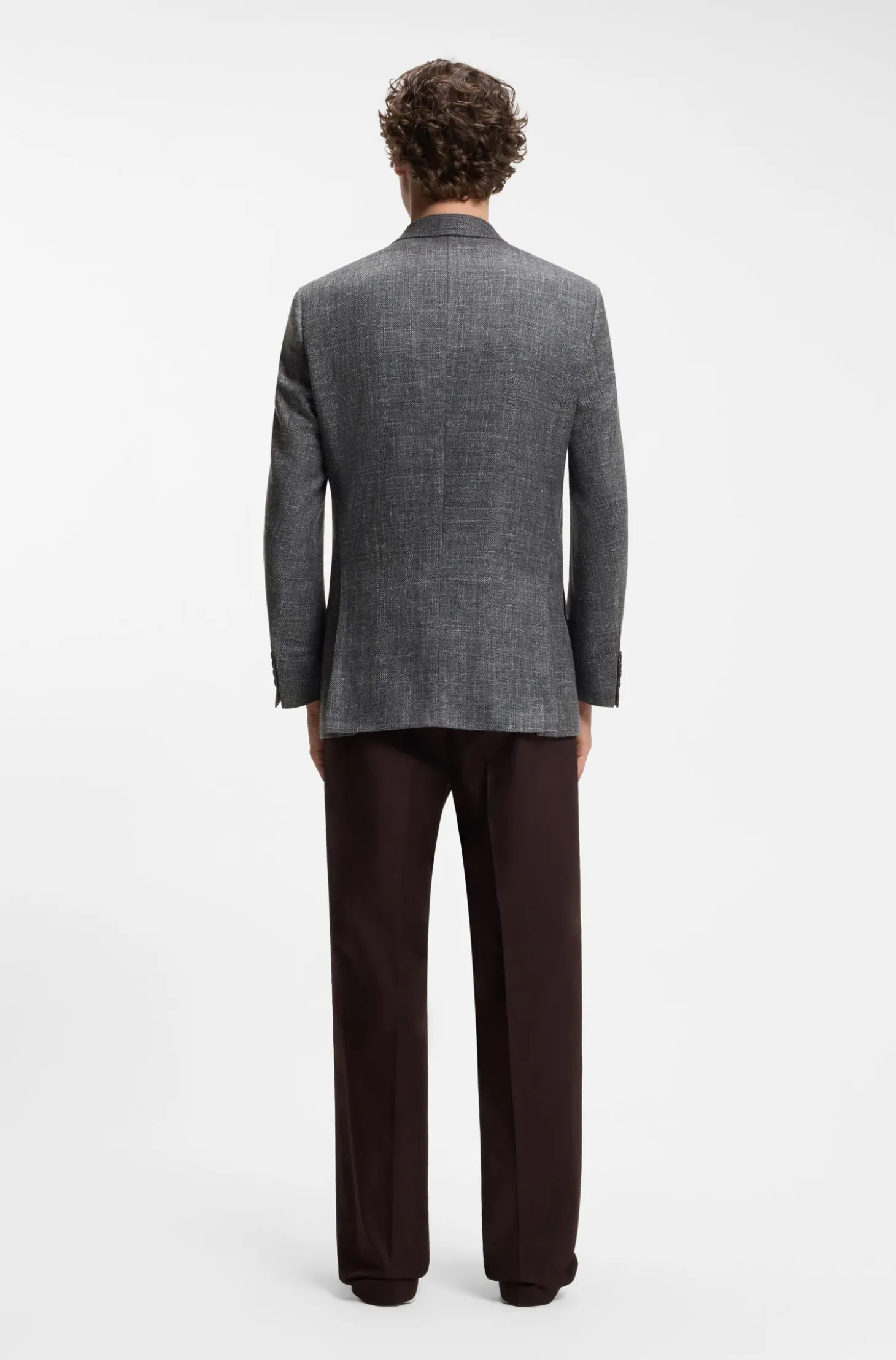 BOSS BY BECKHAM Sakko aus Wolle, Seide, Leinen und Kaschmir