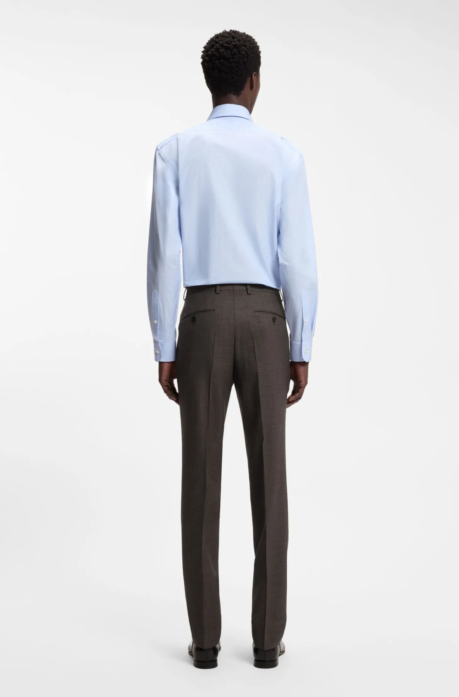 BOSS BY BECKHAM Slim-Fit Anzughose aus Woll-Mix