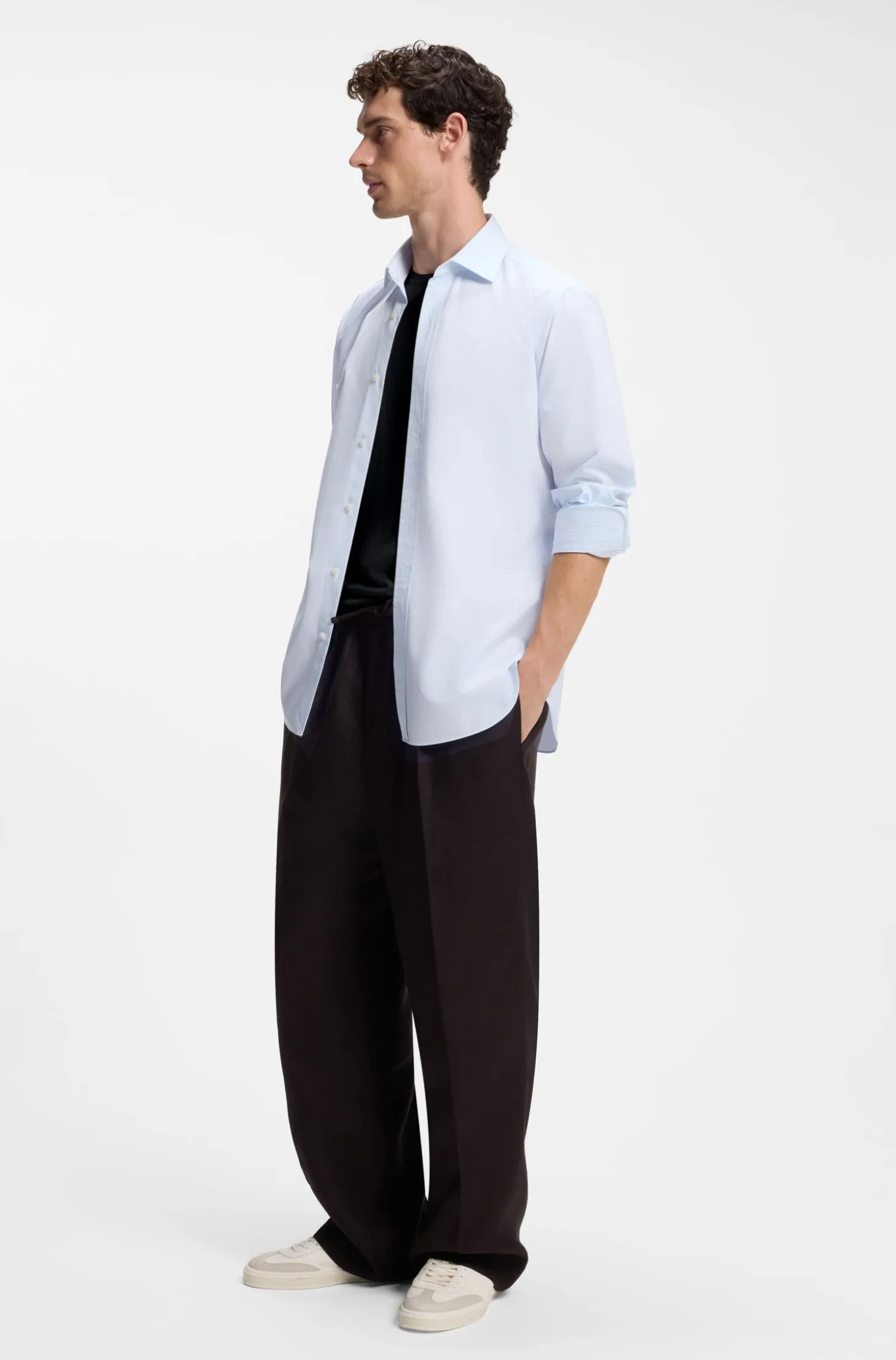 BOSS BY BECKHAM Slim-Fit Hemd aus Baumwolle