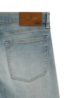 BOSS BY BECKHAM Slim-Fit Jeans aus blauem Stretch-Denim