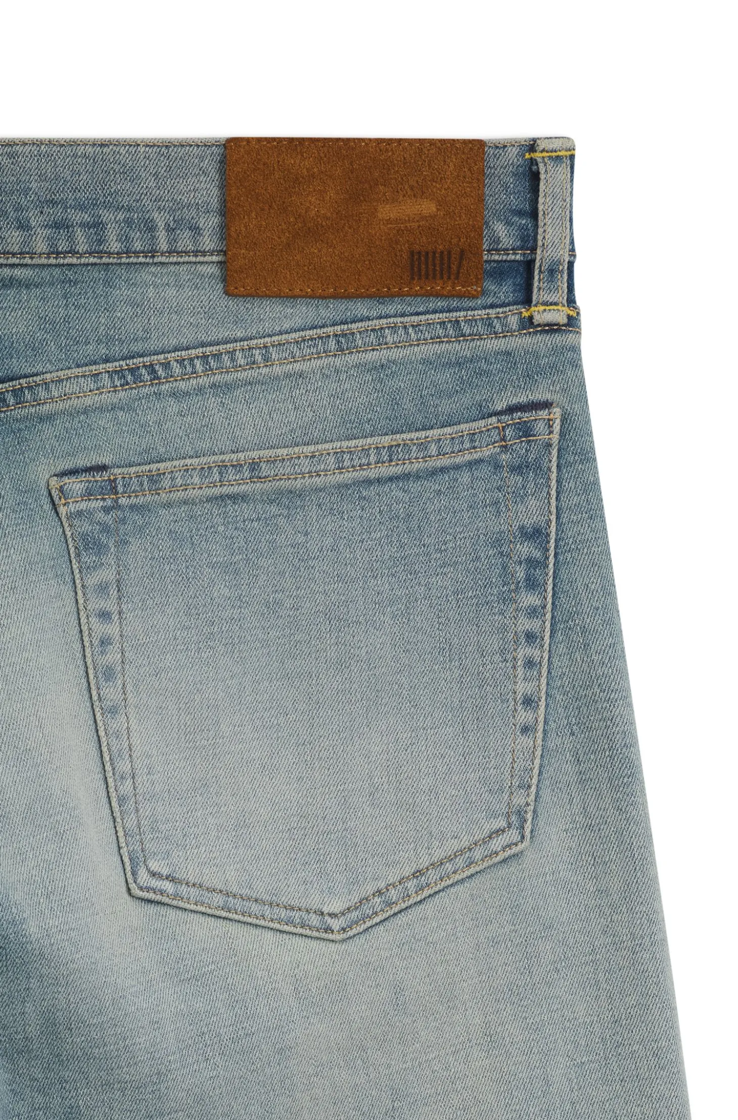 BOSS BY BECKHAM Slim-Fit Jeans aus blauem Stretch-Denim