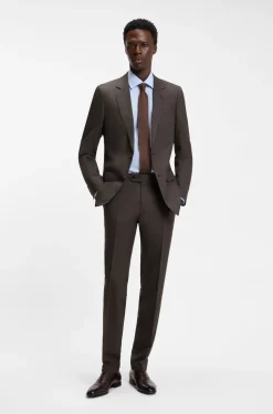 BOSS BY BECKHAM Slim-Fit Sakko aus Woll-Mix