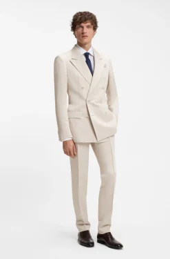 BOSS BY BECKHAM Slim-Fit Sakko mit Mikromuster
