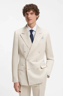 BOSS BY BECKHAM Slim-Fit Sakko mit Mikromuster
