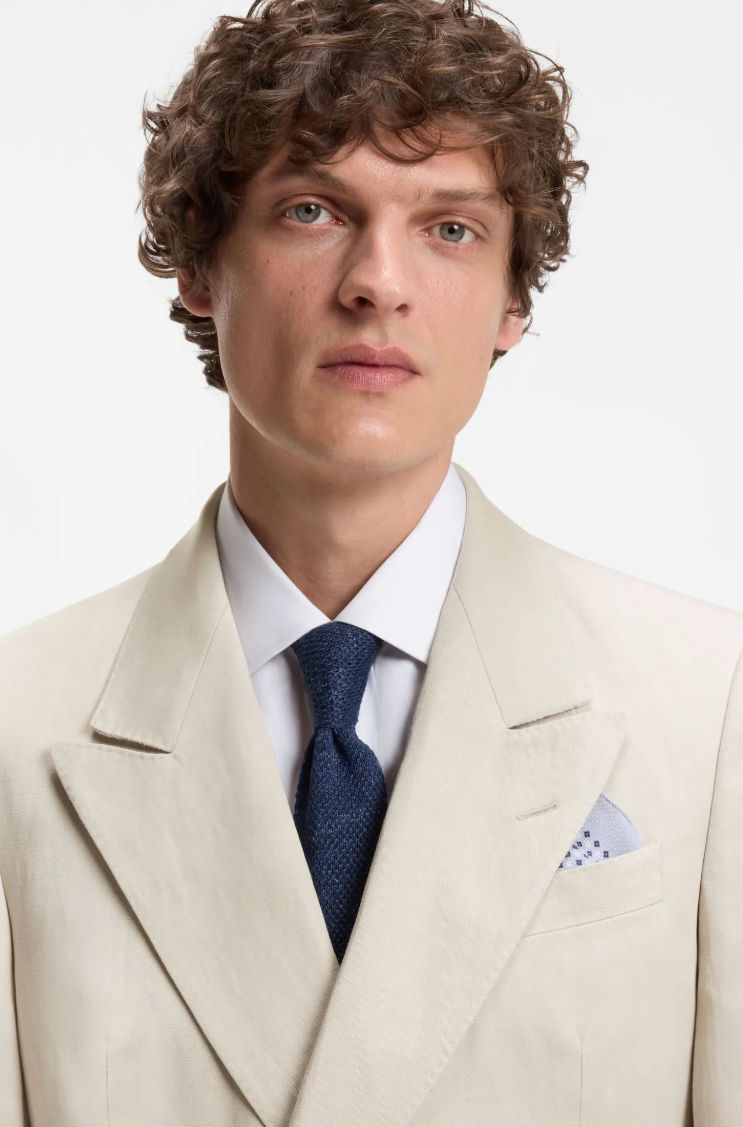 BOSS BY BECKHAM Slim-Fit Sakko mit Mikromuster