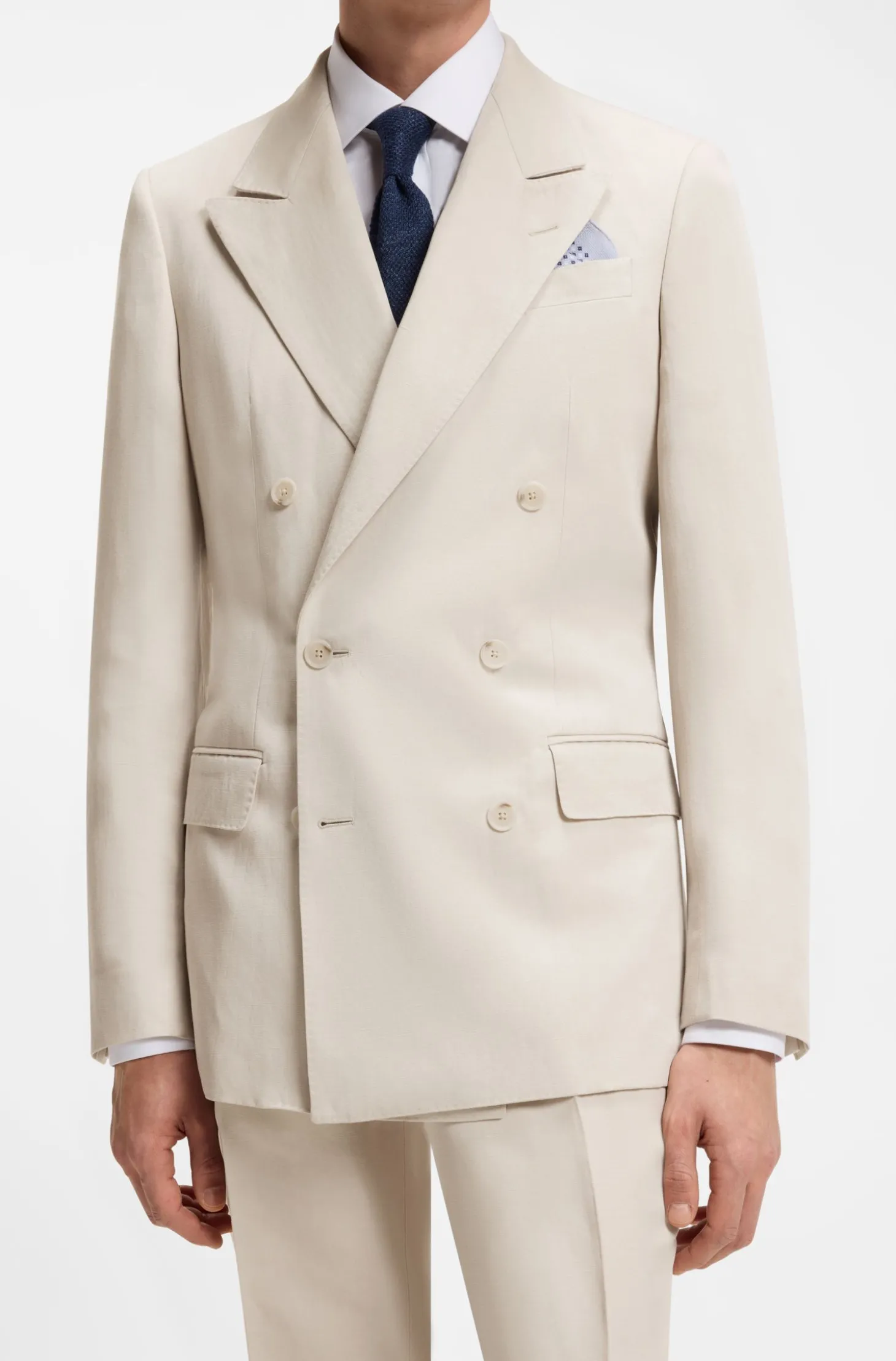 BOSS BY BECKHAM Slim-Fit Sakko mit Mikromuster