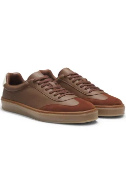 BOSS BY BECKHAM Sneakers aus Leder und Veloursleder