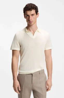BOSS BY BECKHAM Strick-Polo aus Schurwolle