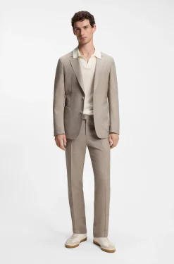 BOSS BY BECKHAM Strick-Polo aus Schurwolle