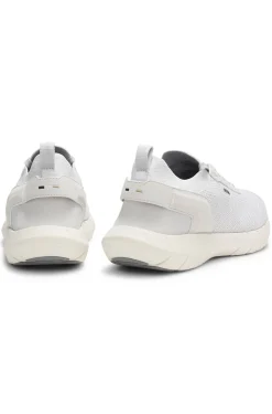 BOSS-MOTION Sneakers aus Strick mit Leder-Details