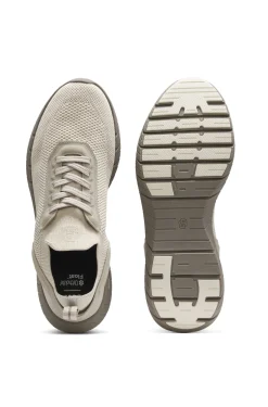 BOSS-MOTION Sneakers aus Strick mit Leder-Details