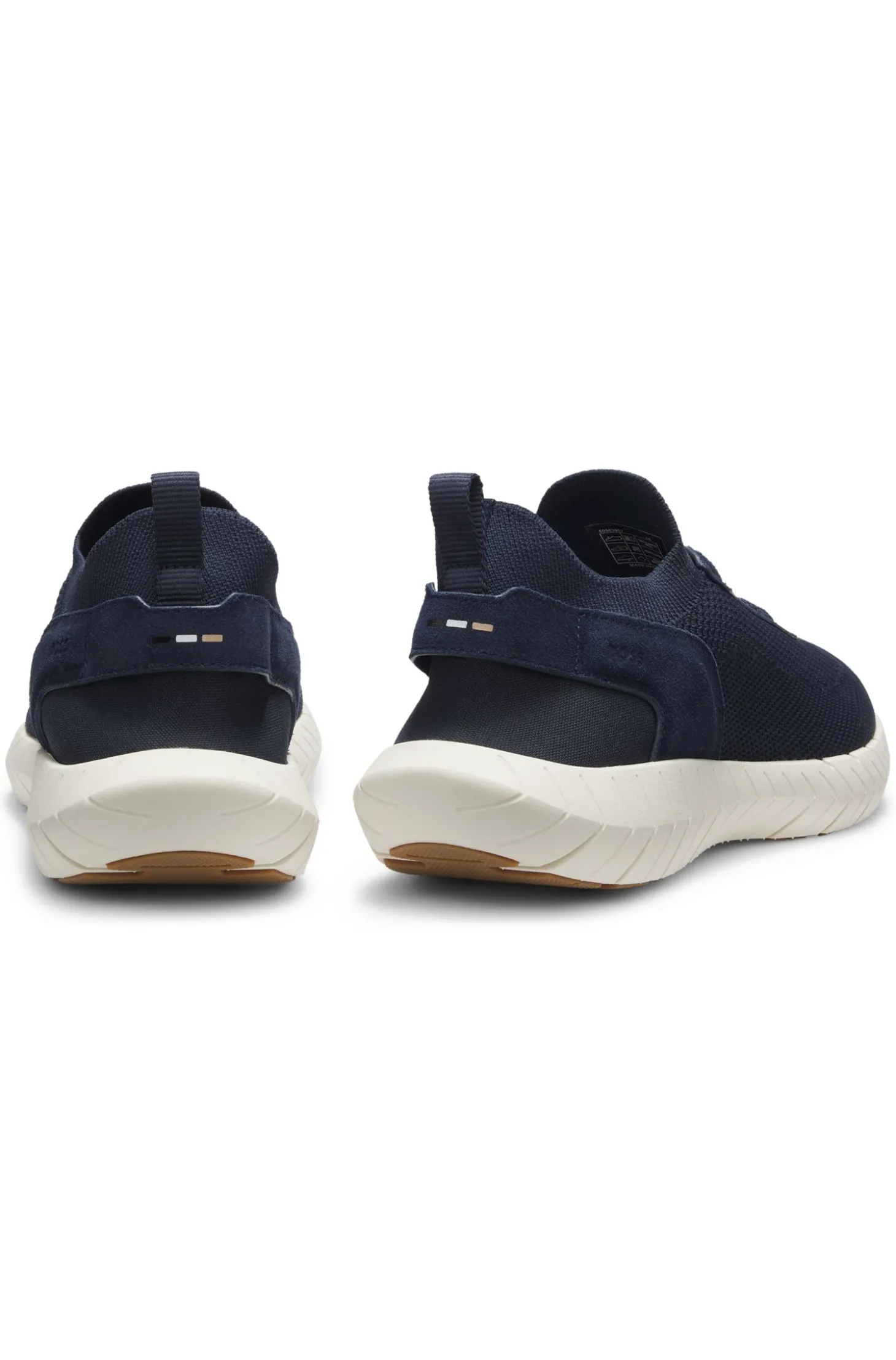BOSS-MOTION Sneakers aus Strick mit Leder-Details