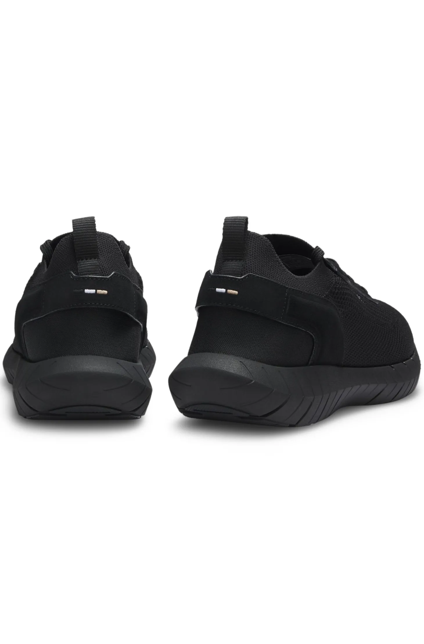 BOSS-MOTION Sneakers aus Strick mit Leder-Details