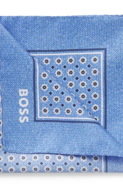BOSS ONE Einstecktuch aus Seide mit Digitaldruck und Logo