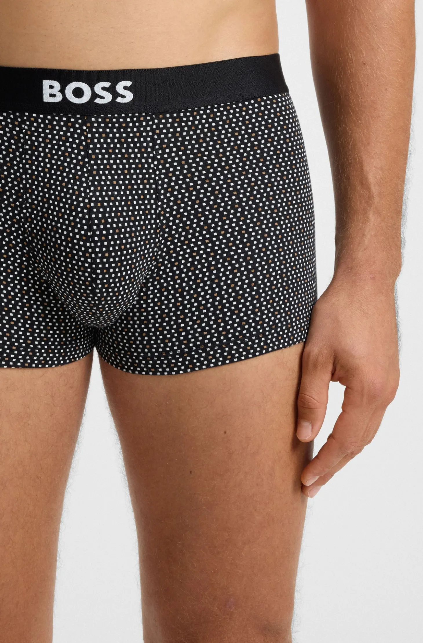 BOSS ONE eng anliegende Boxershorts aus Stretch-Baumwolle im Dreierpack