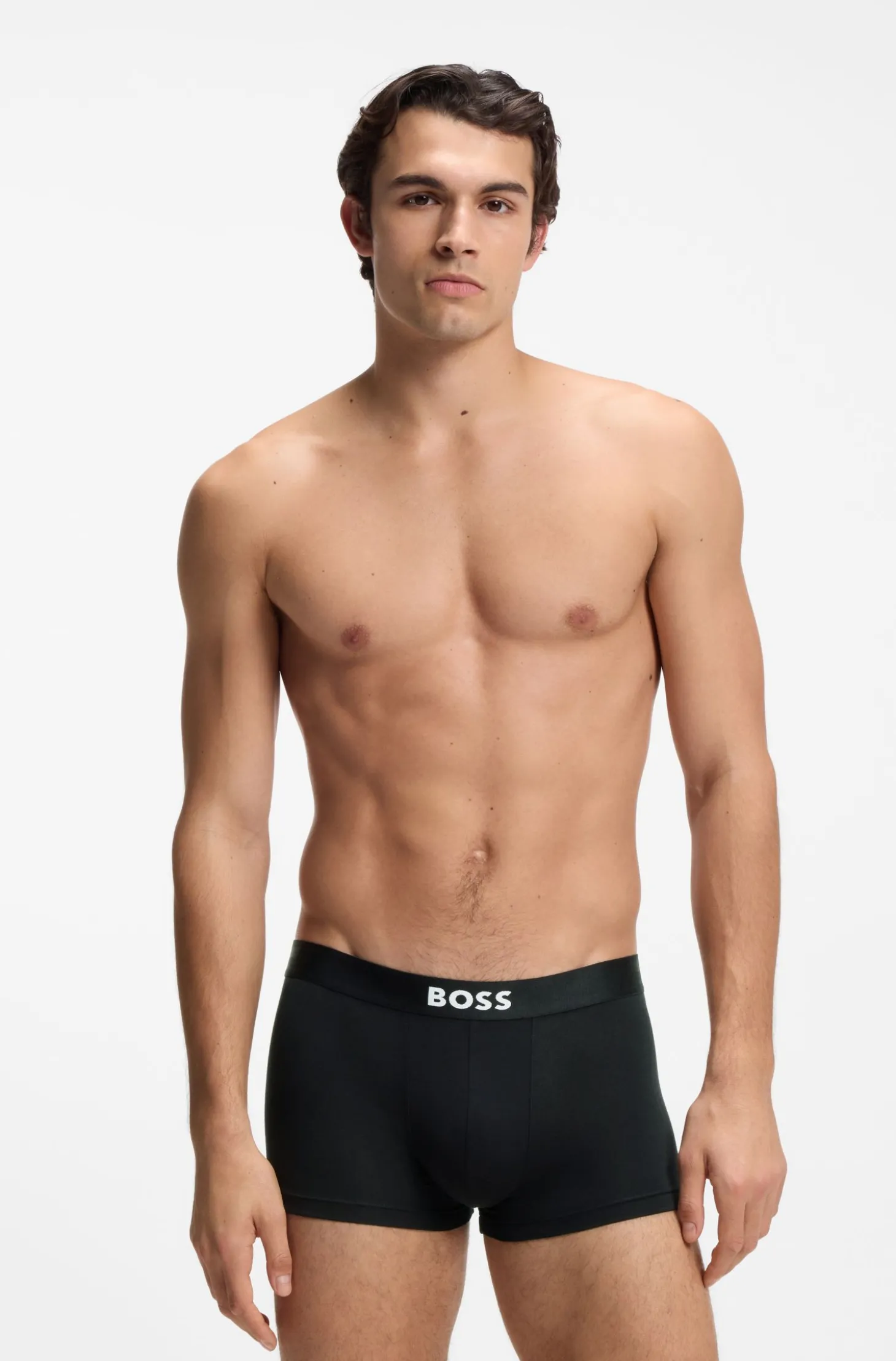 BOSS ONE eng anliegende Boxershorts aus Stretch-Baumwolle im Dreierpack