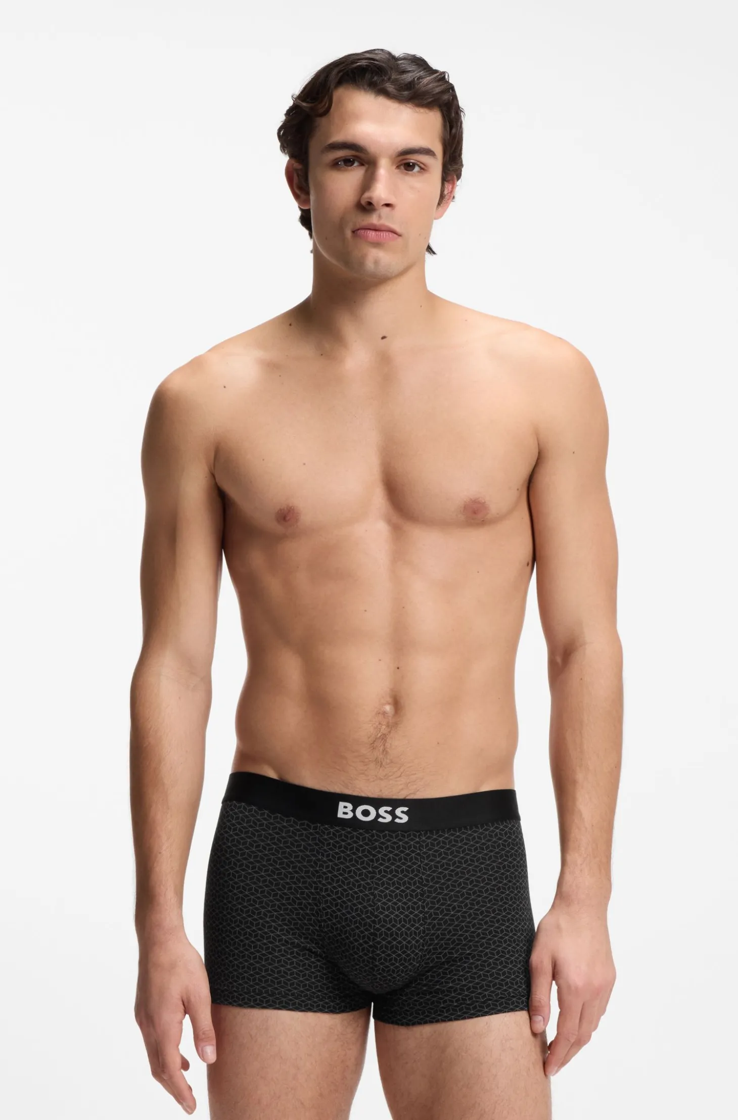 BOSS ONE eng anliegende Boxershorts aus Stretch-Baumwolle im Dreierpack