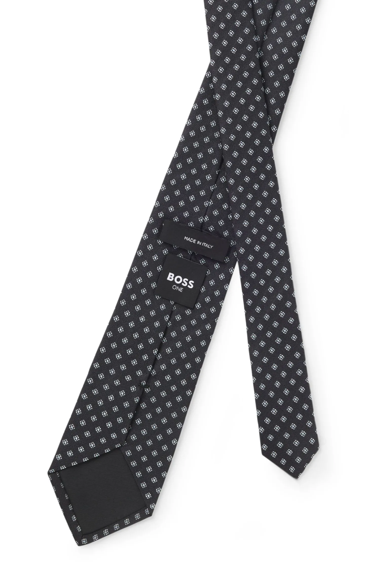 BOSS ONE Gemusterte Krawatte aus Seiden-Jacquard