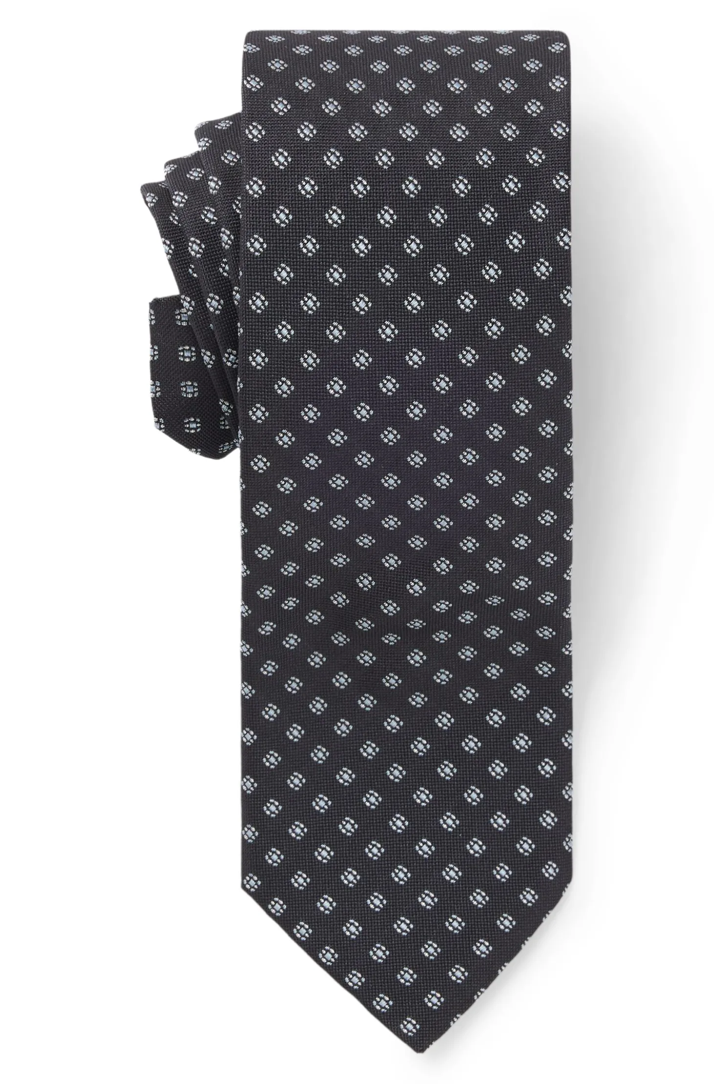 BOSS ONE Gemusterte Krawatte aus Seiden-Jacquard