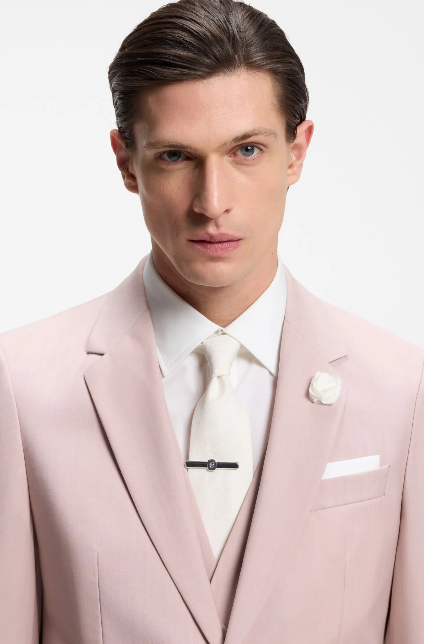 BOSS ONE Krawatte aus Leinen-Seiden-Mix mit Jacquard-Struktur