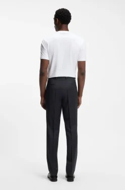 BOSS ONE Regular-Fit Hose aus Schurwoll-Serge