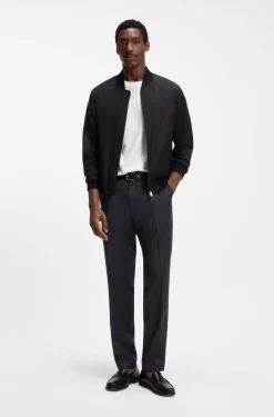 BOSS ONE Regular-Fit Hose aus Schurwoll-Serge