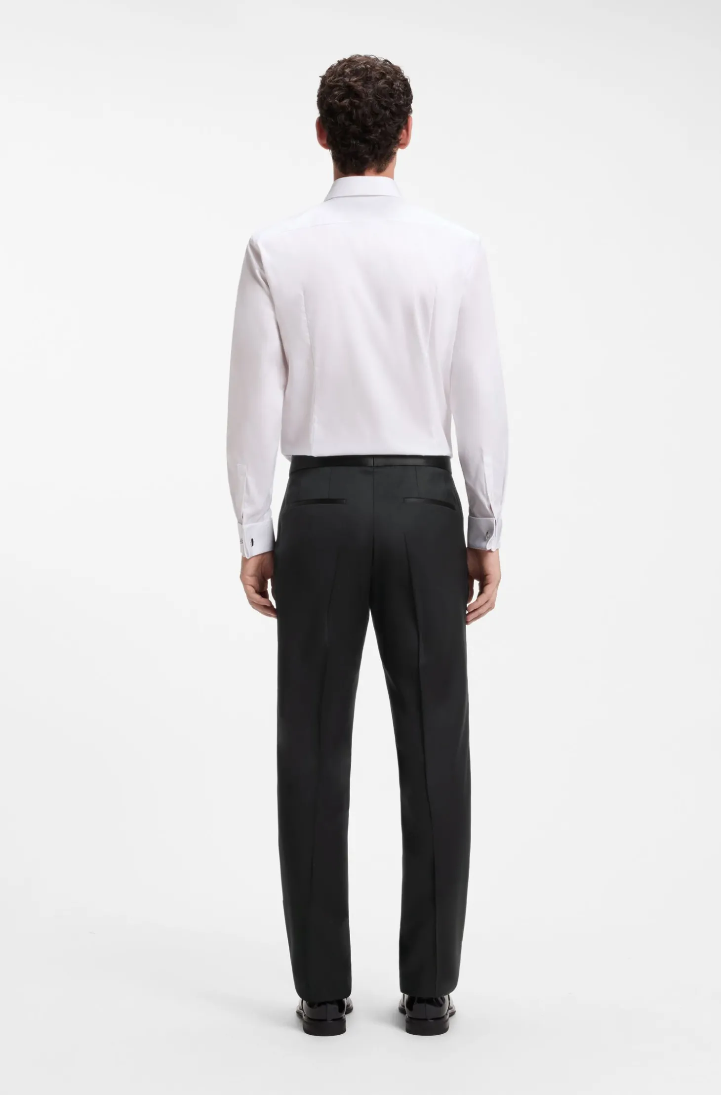 BOSS ONE Regular-Fit Smoking-Hose aus Schurwoll-Serge